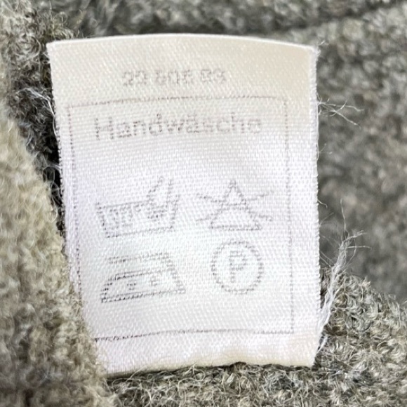 Vintage Mens Cardigan Alphorn Trachtenmode Von Alder Worsted Wool Green Size 52 - Picture 11 of 16